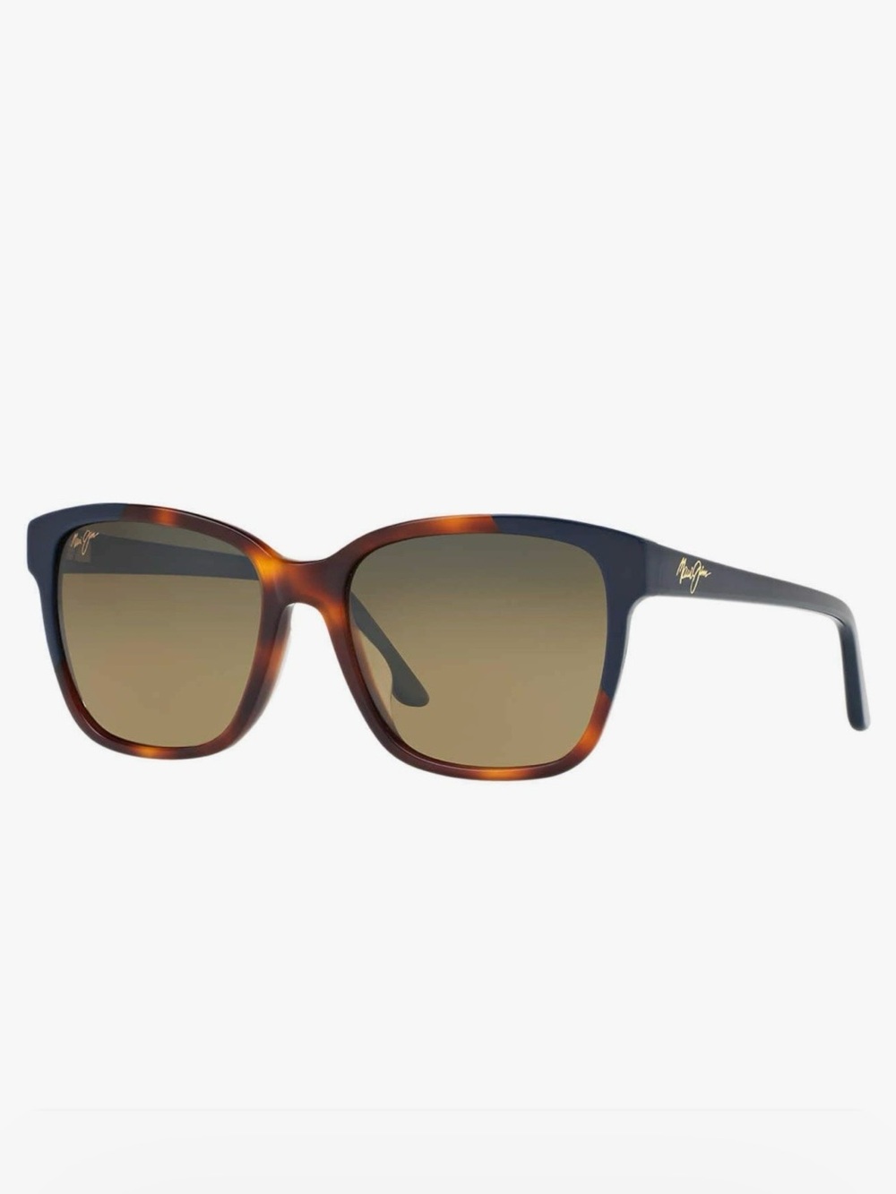 Maui Jim Two-Tone Tortoise Shell Dark Blue Sunglasses